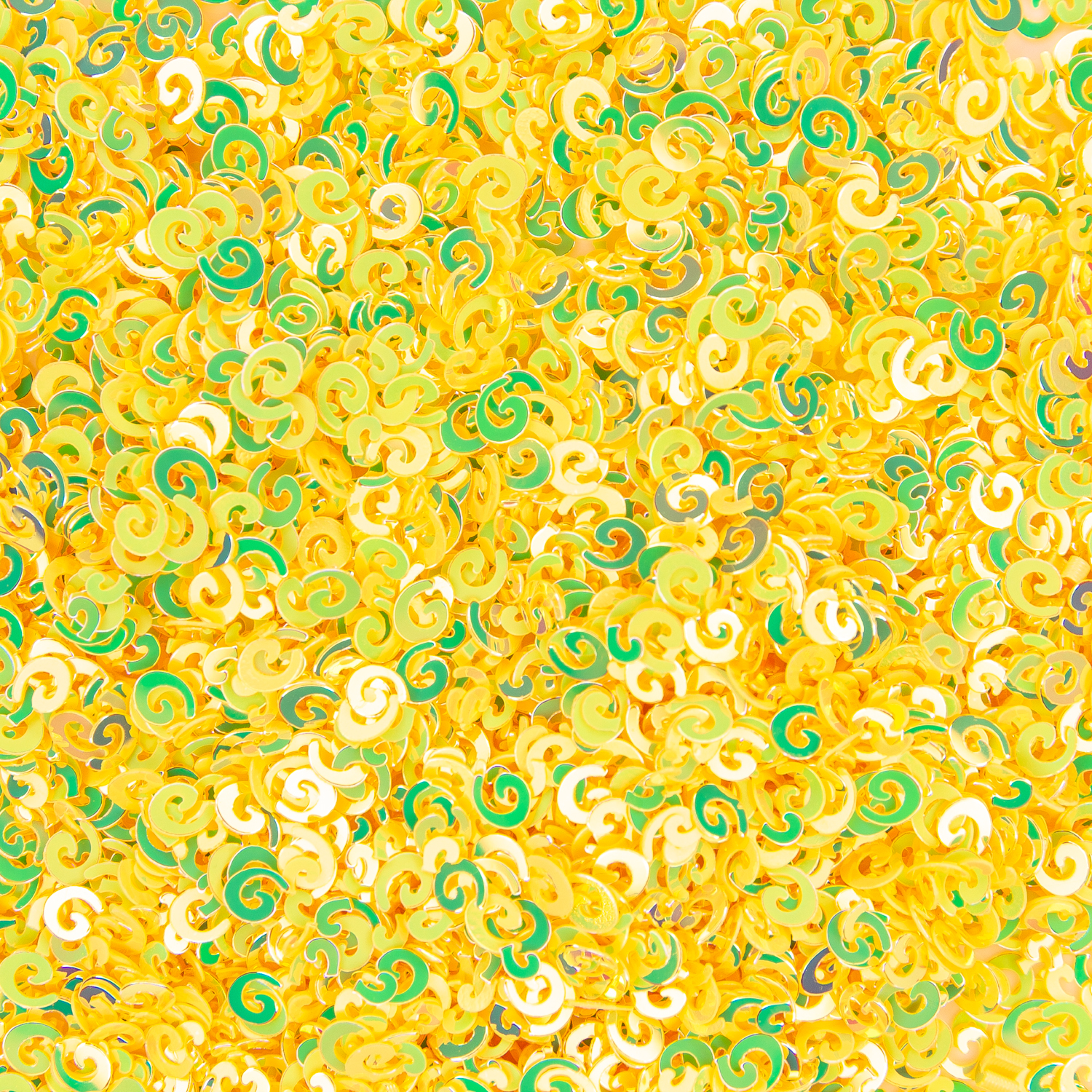 Блестки 3D "Спиральки", желтые